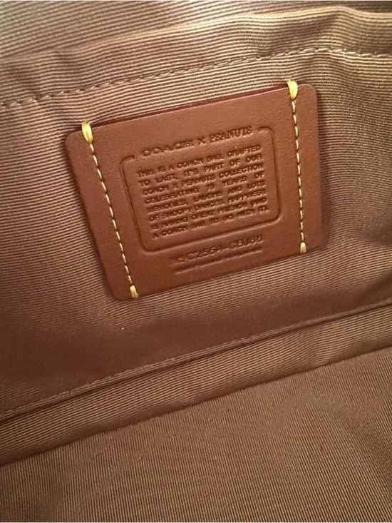 Coach x Peanuts Brown Signature Snoopy Crossbody Bag - Picture 6 of 6